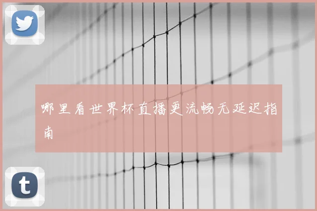 哪里看世界杯直播更流畅无延迟指南